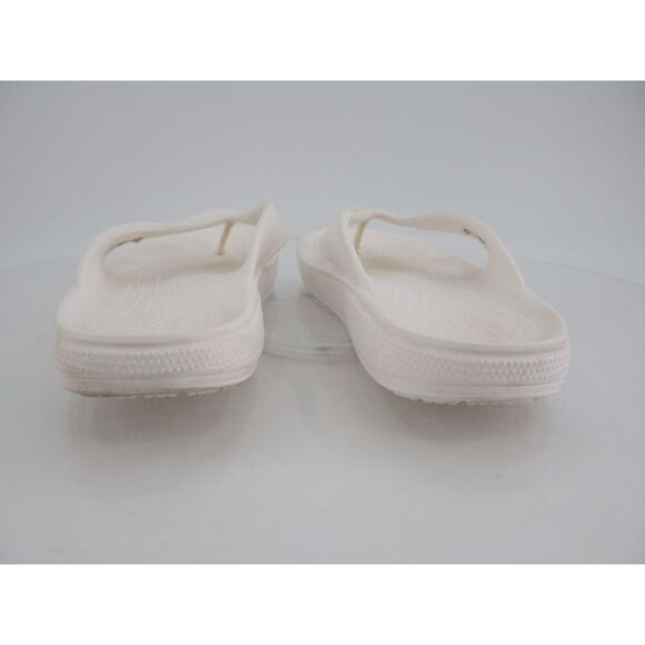 Crocs Women's Iconic Sandal Size 11 Wedge Thong Slide Flip Flop White Shoes - Picture 5 of 10